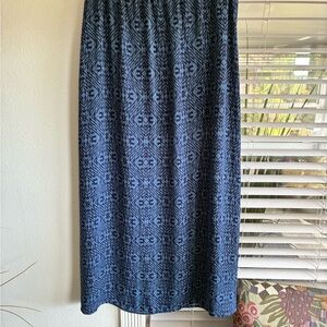 Eight Sixty Blue Patterned Maxi Skirt